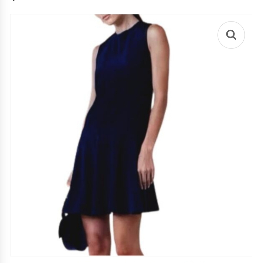 Banana Republic Sleeveless Dress Skater Fit N Flare Flippy Circle Two Tone Sz 8